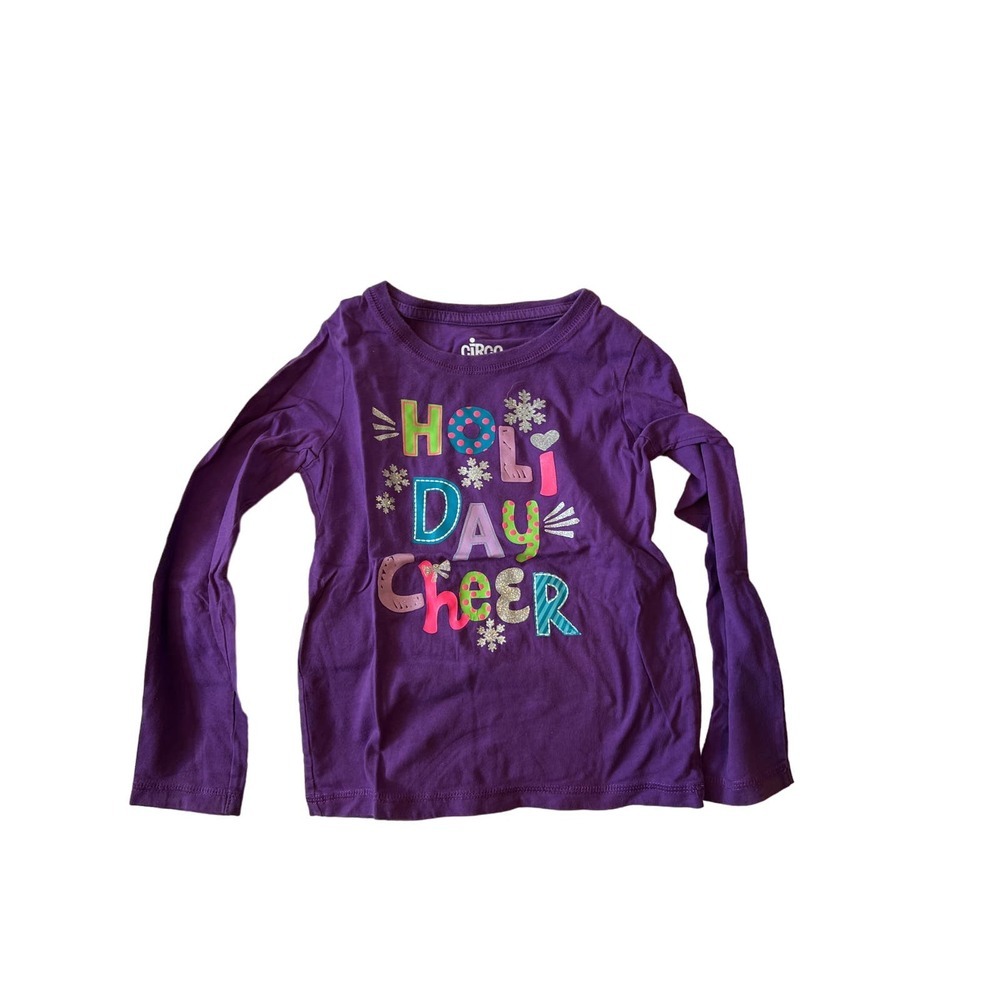 Circo Holiday Cheer Purple Long Sleeve Shirt Kids 6/6X